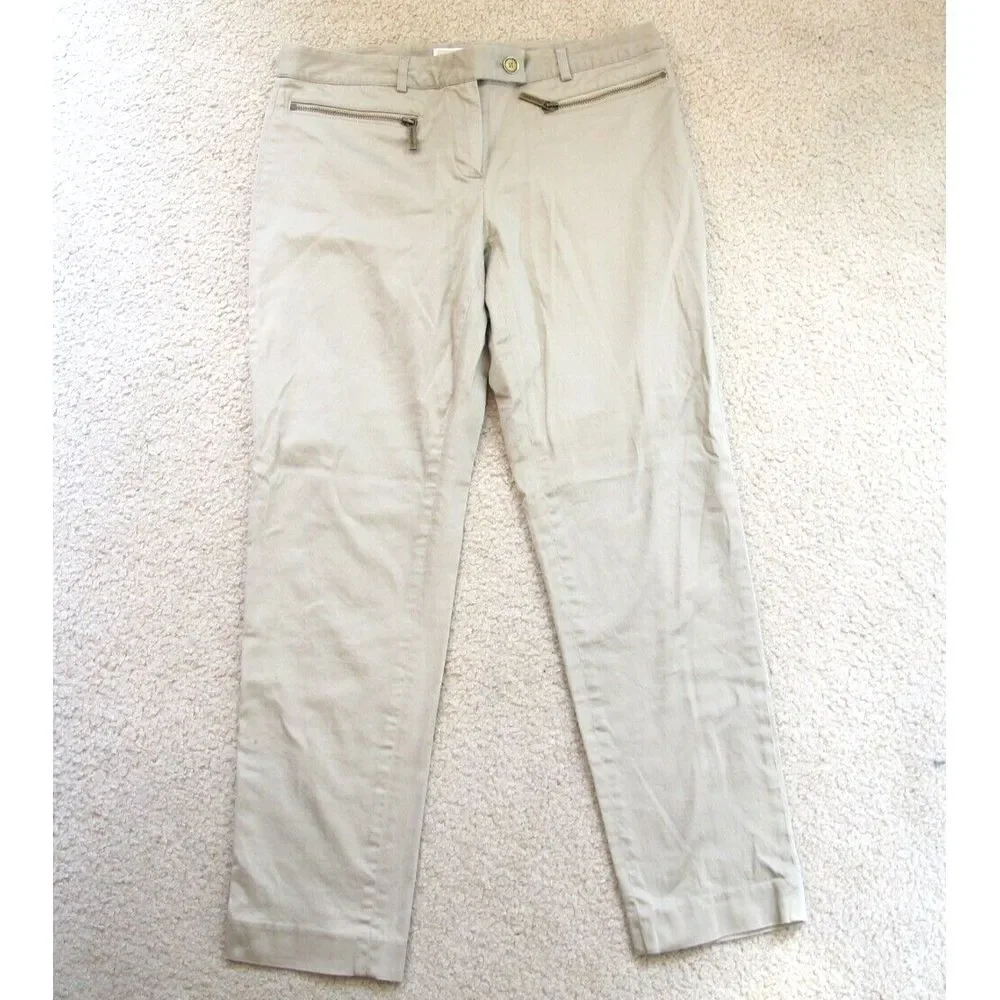 Michael Kors Women's Size‎ 8 Khaki Zipper Pockets Pants